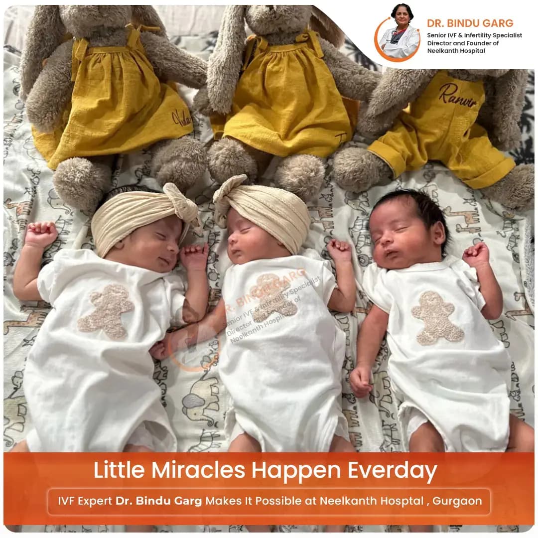 3 babies delivered through IVF by Dr. Bindu Garg at her hospital in Gurgaon